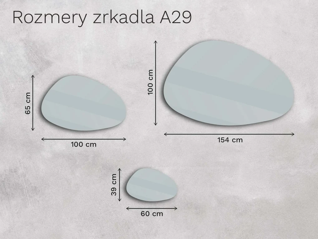 Organické LED zrkadlo s osvetlením A29