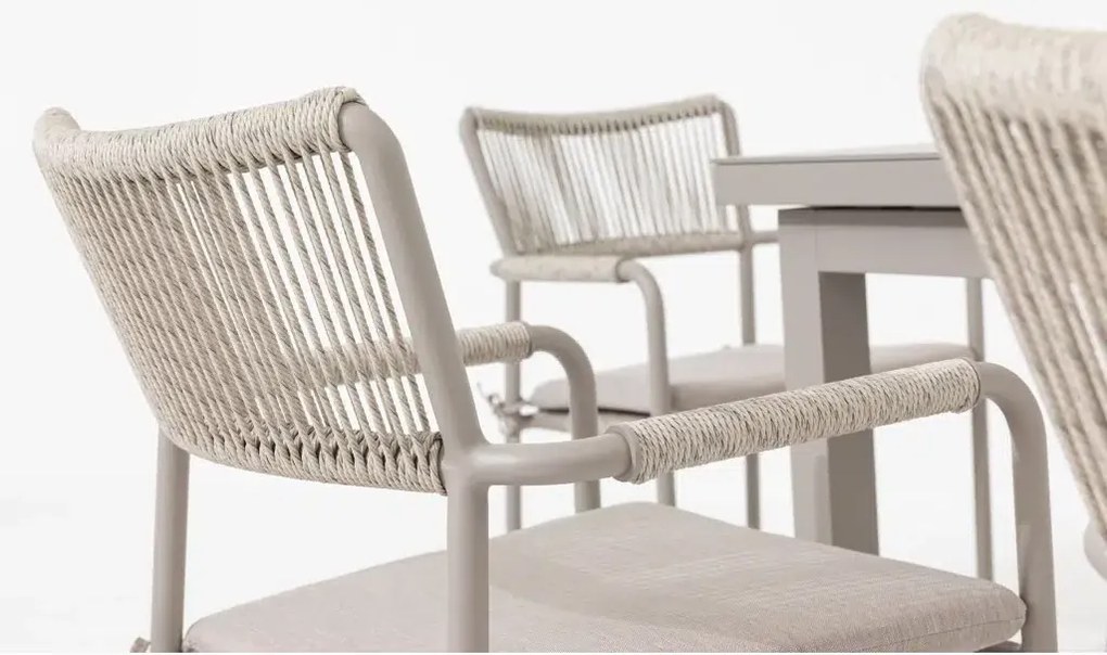 Jedálenská súprava VELIA béžová, 6+1