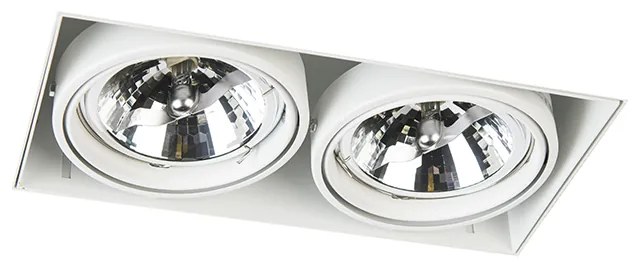 Zápustné bodové svetlo biele otočné a nakloniteľné AR111 bez rámu 2-svetlo - Oneon