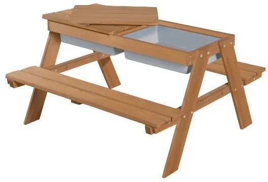 roba Vonkajšia detská sedacia súprava (s vaničkami na hranie, farby teakového dreva)  (100397128)