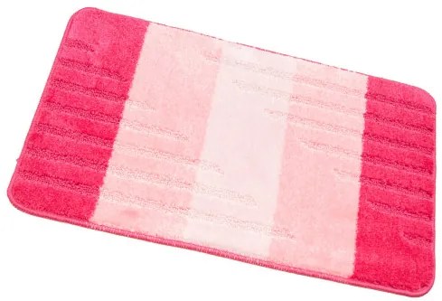 Kúpeľňový koberček VIC ružový, pruhy