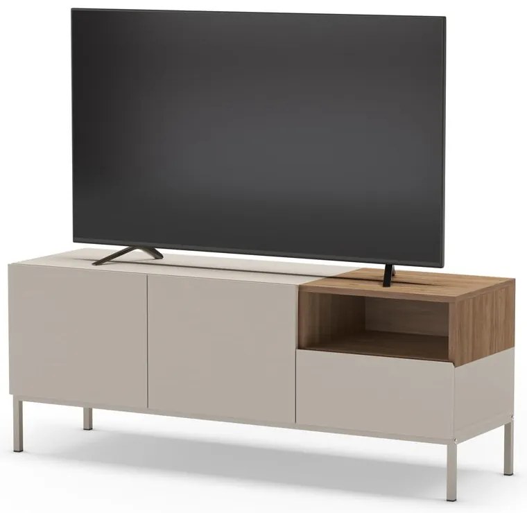 Krémový TV stolík 140x55 cm Cailin – Marckeric