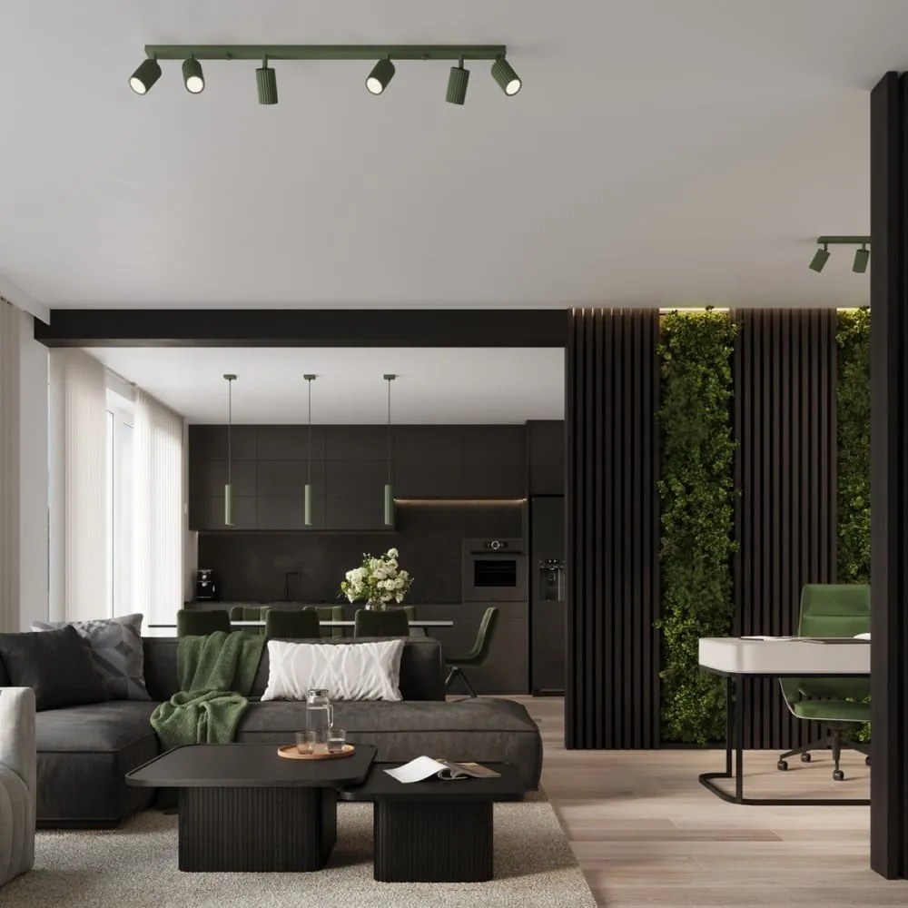 Zelené bodové svietidlo 6,5x117 cm Gleam – Sollux