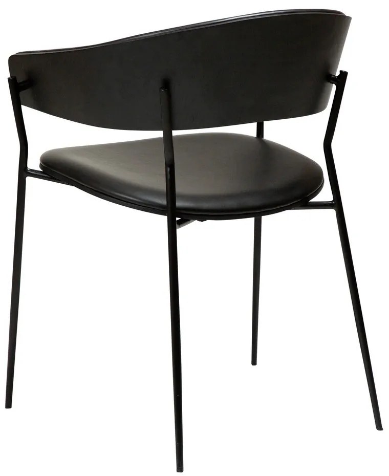 Matne čierne jedálenské kreslo s podrúčkami Crib – DAN-FORM Denmark
