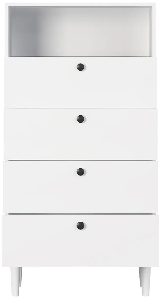Komoda so zásuvkami DULLUM 60x115cm, biela