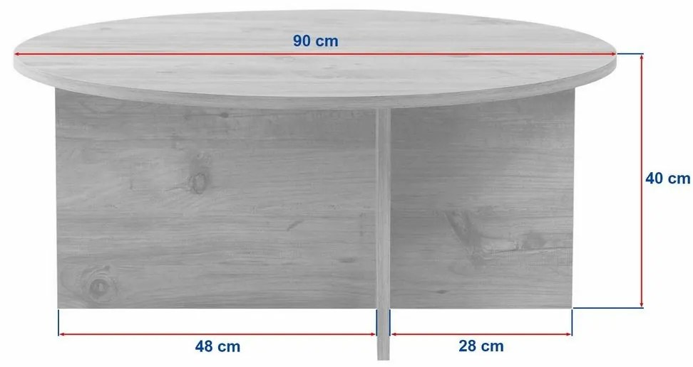 Konferenčný stolík Soleil Atlantic Pine