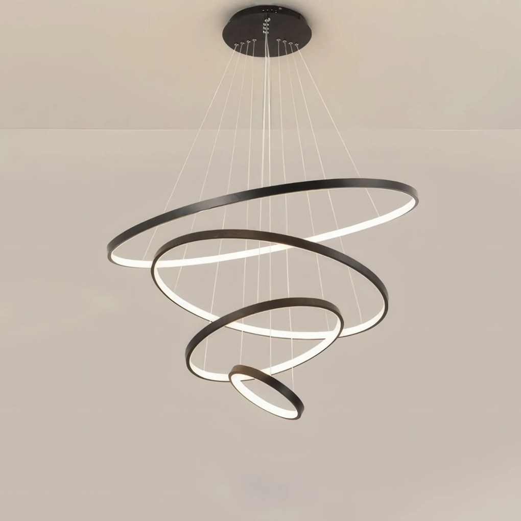 Toolight Toolight, LED stropné svietidlo 20/40/60/80 cm, 82W, 3000K, LHJ014-CP4, čierna, OSW-50005
