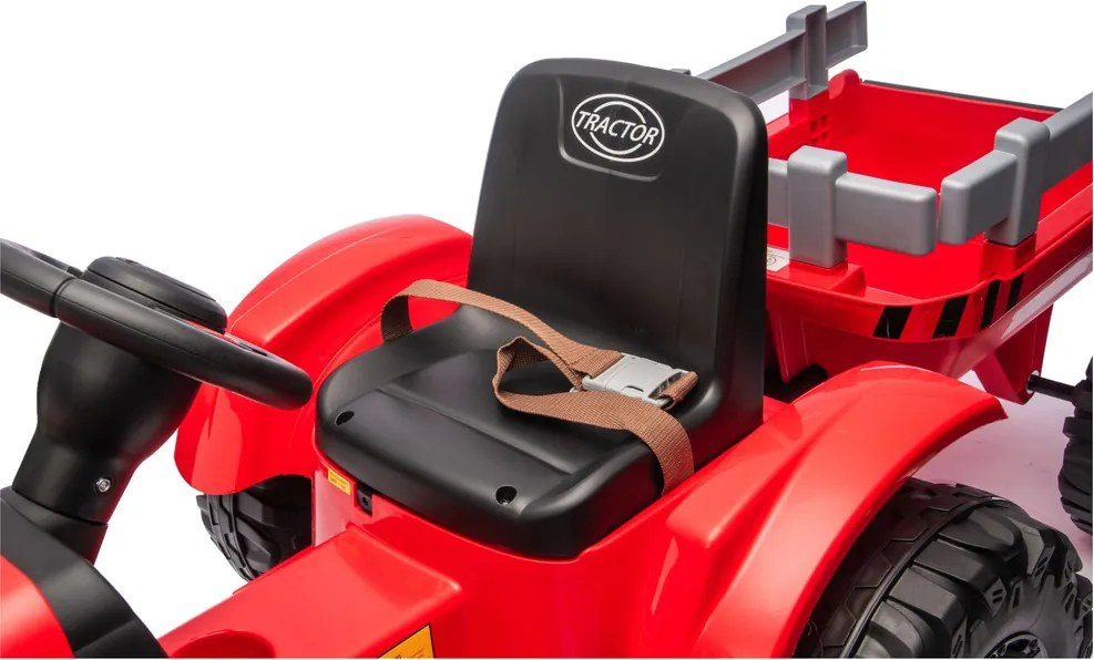 LEAN CARS CH9959B Batériový traktor s prívesom červený 24V