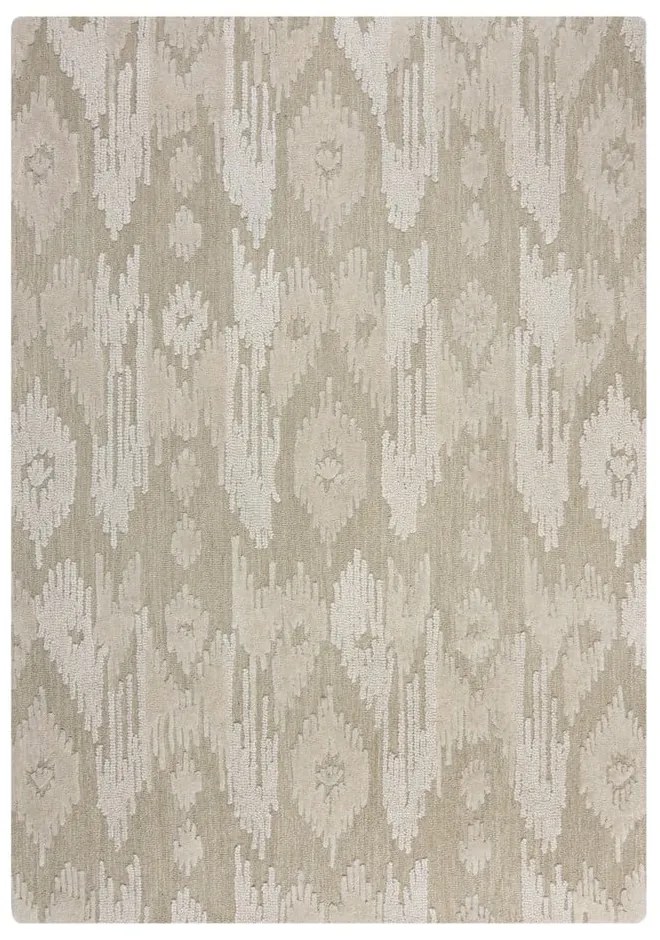 Béžový ručne tkaný vlnený koberec 120x170 cm Dion Ikat – Flair Rugs