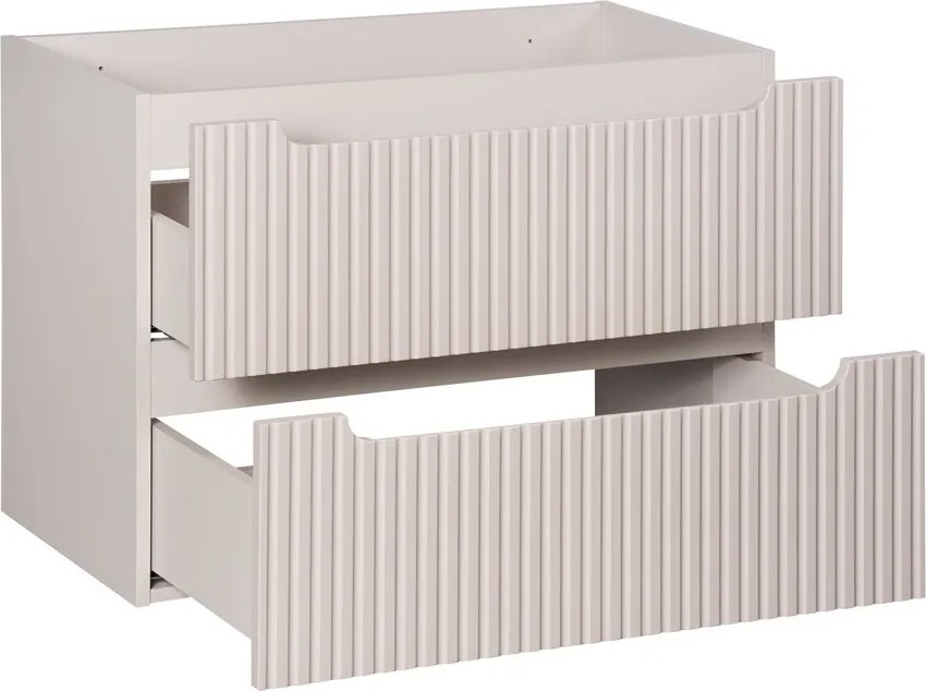 Závěsná skříňka pod umyvadlo Nova Cashmere s deskou 100 cm kašmírová/dub evoke