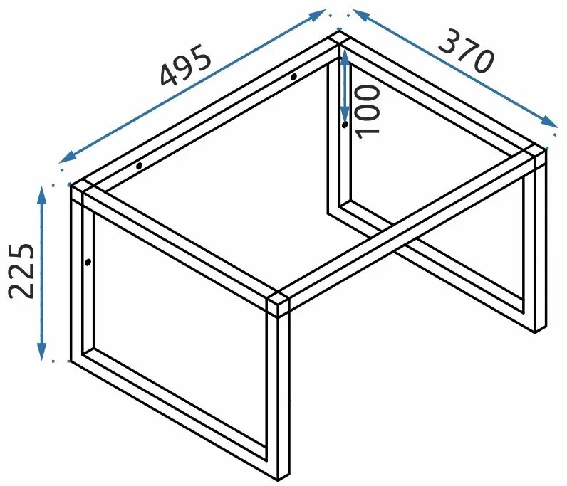 Rea, Konglomerátové umývadlo REA GOYA - matné čierne 50CM + konzola, KPL-U8778