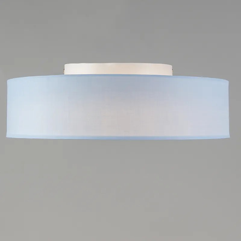 Stropné svietidlo modré 40 cm vrátane LED - Drum LED