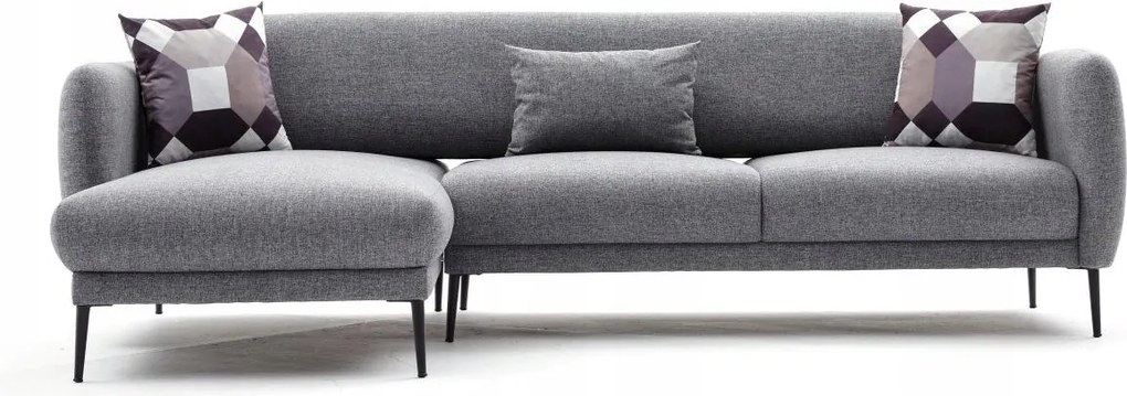 Rohová sedačka Victory (L) (sivá čierna)