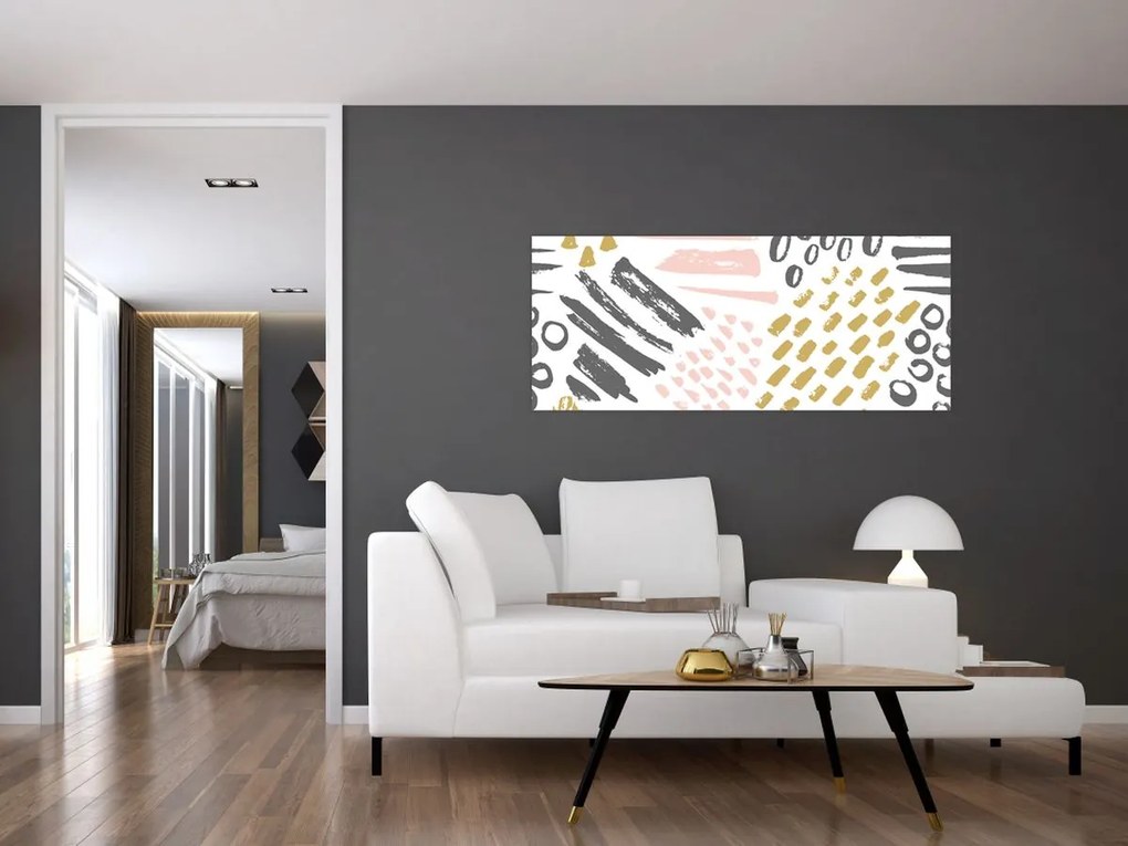 Obraz - Abstraktné ťahy (120x50 cm)