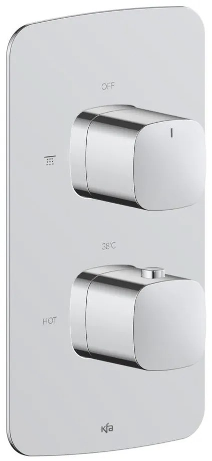 KFA Armatura 5759-001-00 - Termostatická sprchová batéria pre podomietkovú inštaláciu MALAGA l. chróm