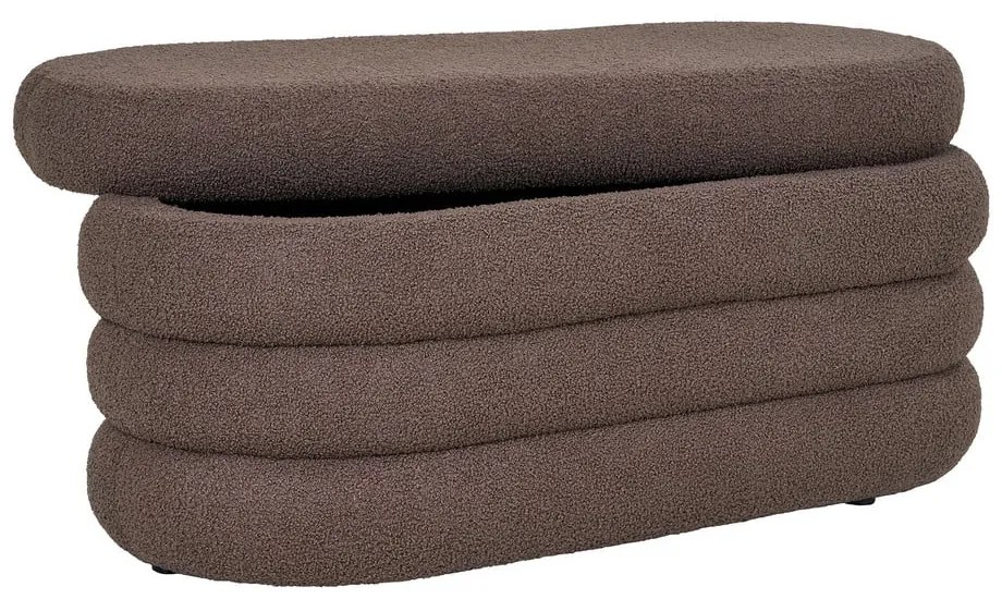 Hnedá lavica z textílie buklé Dartford – House Nordic