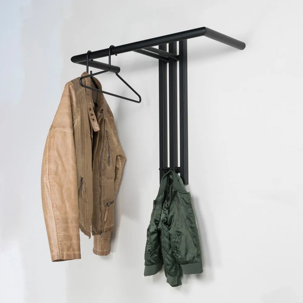 Čierny kovový nástenný vešiak 65 cm Senza – Spinder Design