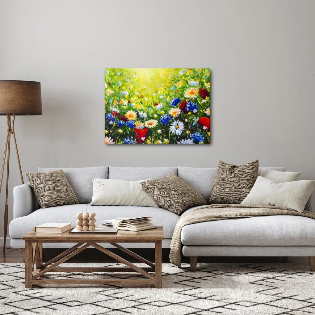 Obraz divokých kvetov (70x50 cm)