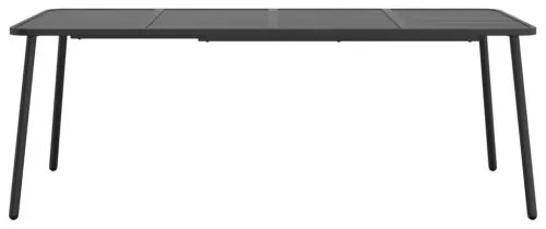 vidaXL Záhradný stôl antracitový 200x100x71 cm oceľ-