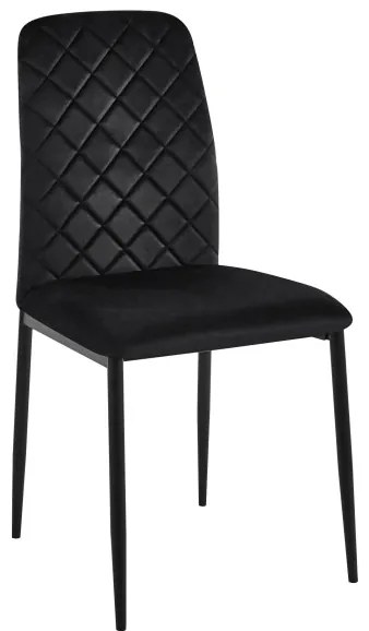 Jedálenská stolička MAVERIK zamatová, čierna