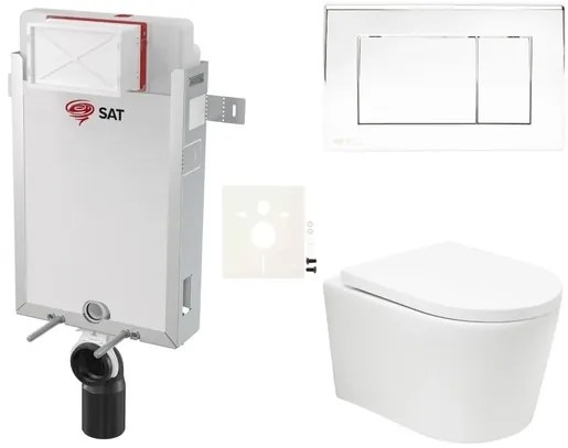 Závesný wc set SAT BREVIS na zamurovanie vírové splachování SIKOSZBRTOR21