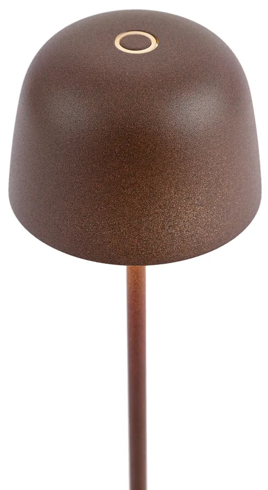Stolná lampa hrdzavohnedá vrátane LED nabíjateľná s nabíjacou stanicou IP65 - Raika