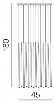 Azzardo AZ3424 - LED Luster na lanku LOUISE 14xLED/3W/230V