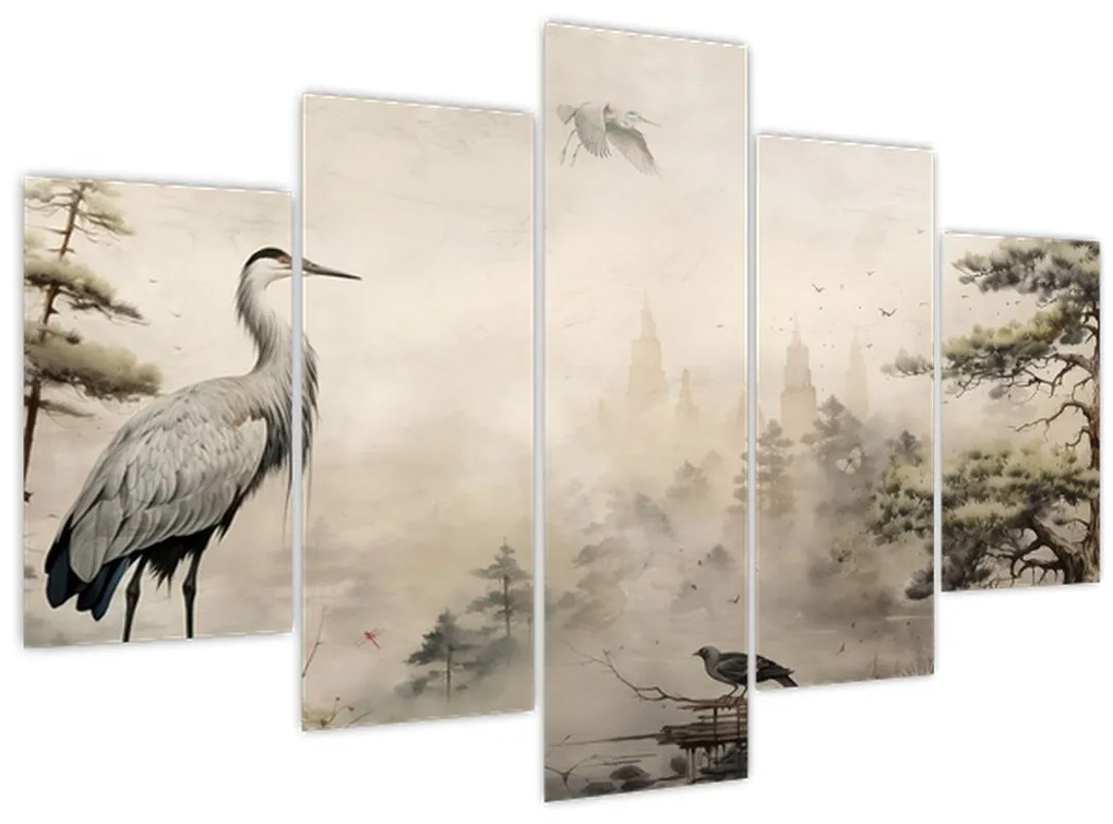 Obraz - Kreslená krajina (150x105 cm)