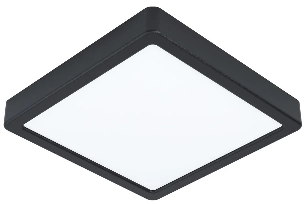 EGLO LED stropné svietidlo FUEVA 5, 16,5W, denné biele svetlo, 21x21cm, štvorcový, čierna