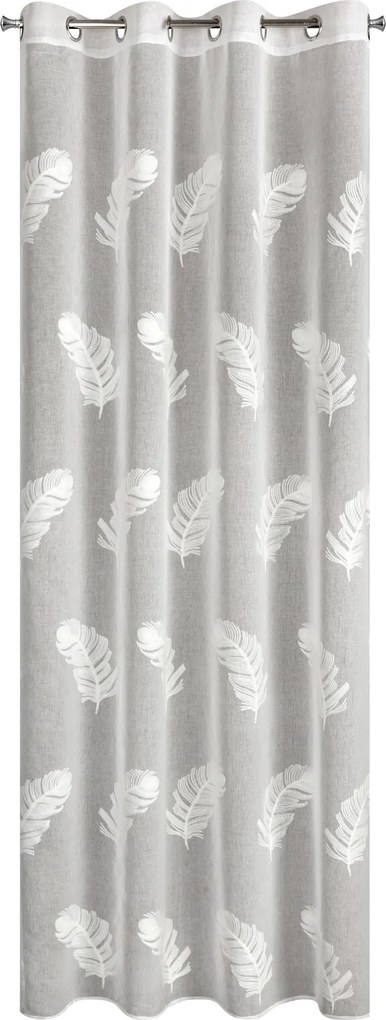 ZÁCLONA NA KRÚŽKOCH LIRENA 140X250 CM VZOROVANÁ