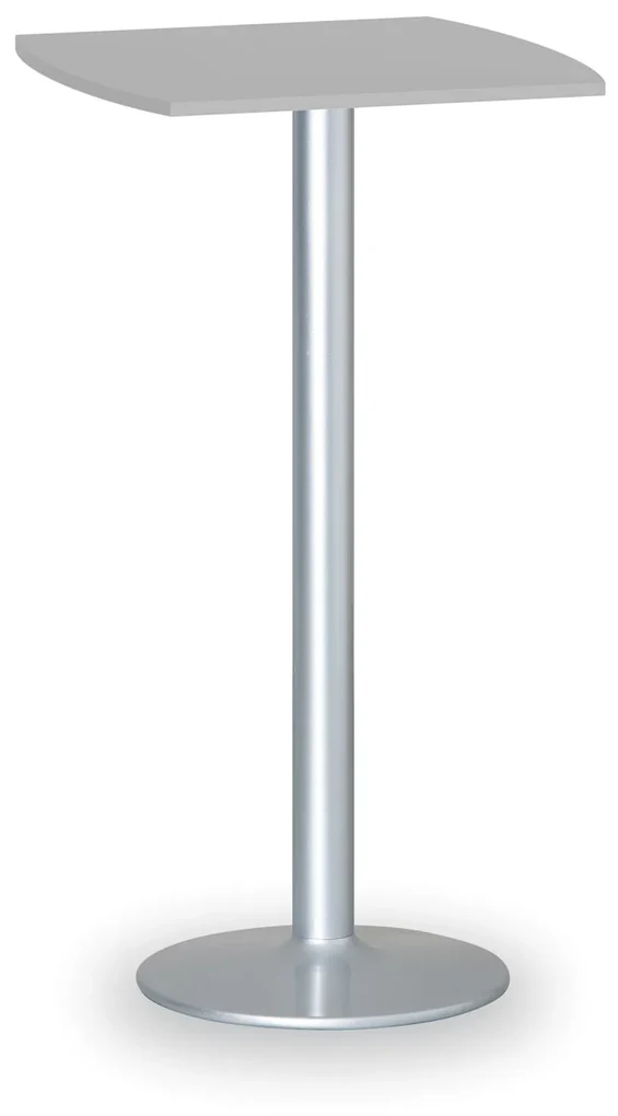 Koktailový stôl OLYMPO II, 660x660 mm, sivá podnož, doska sivá