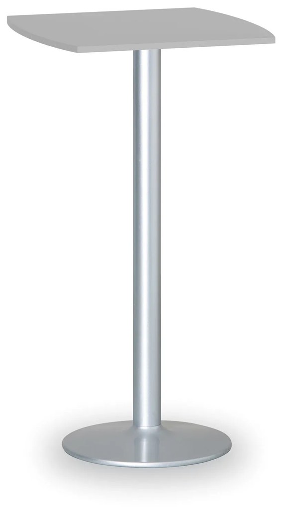 Koktailový stôl OLYMPO II, 660x660 mm, sivá podnož, doska sivá