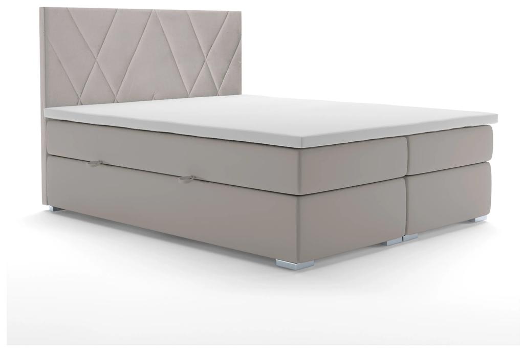 Kontinentálna posteľ 140 cm Lanarra (béžová) (s úložným priestorom). Vlastná spoľahlivá doprava až k Vám domov. 1020299