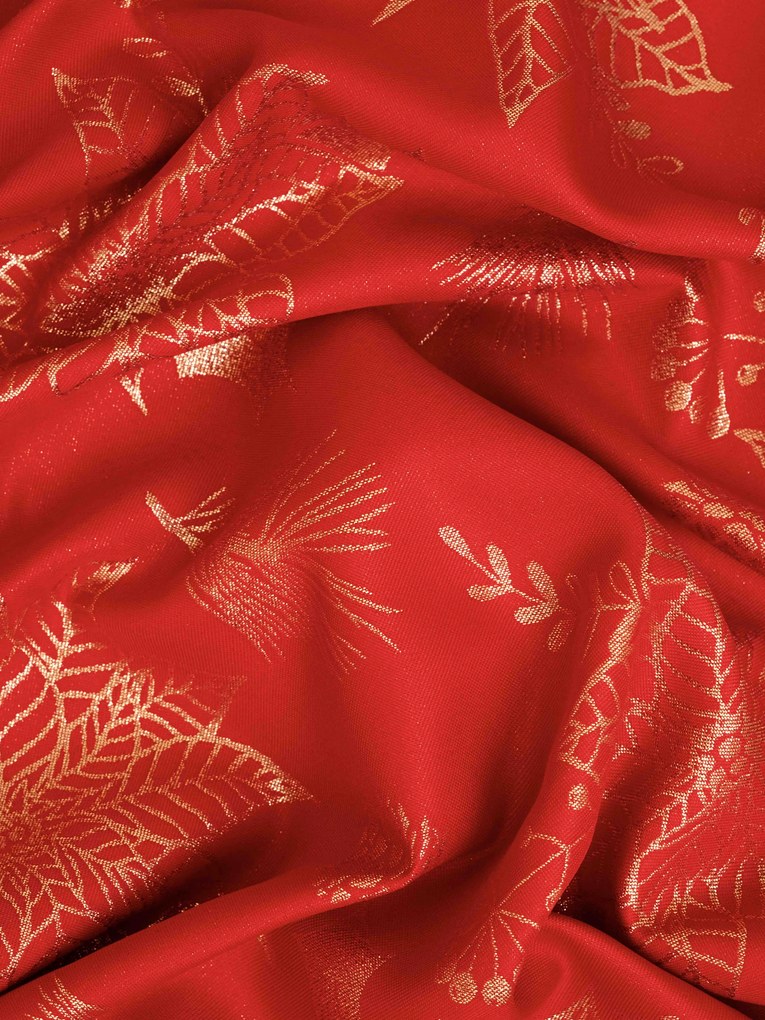 Lurexový Vianočný behúň Slávnostná červená - 40 × 140 cm