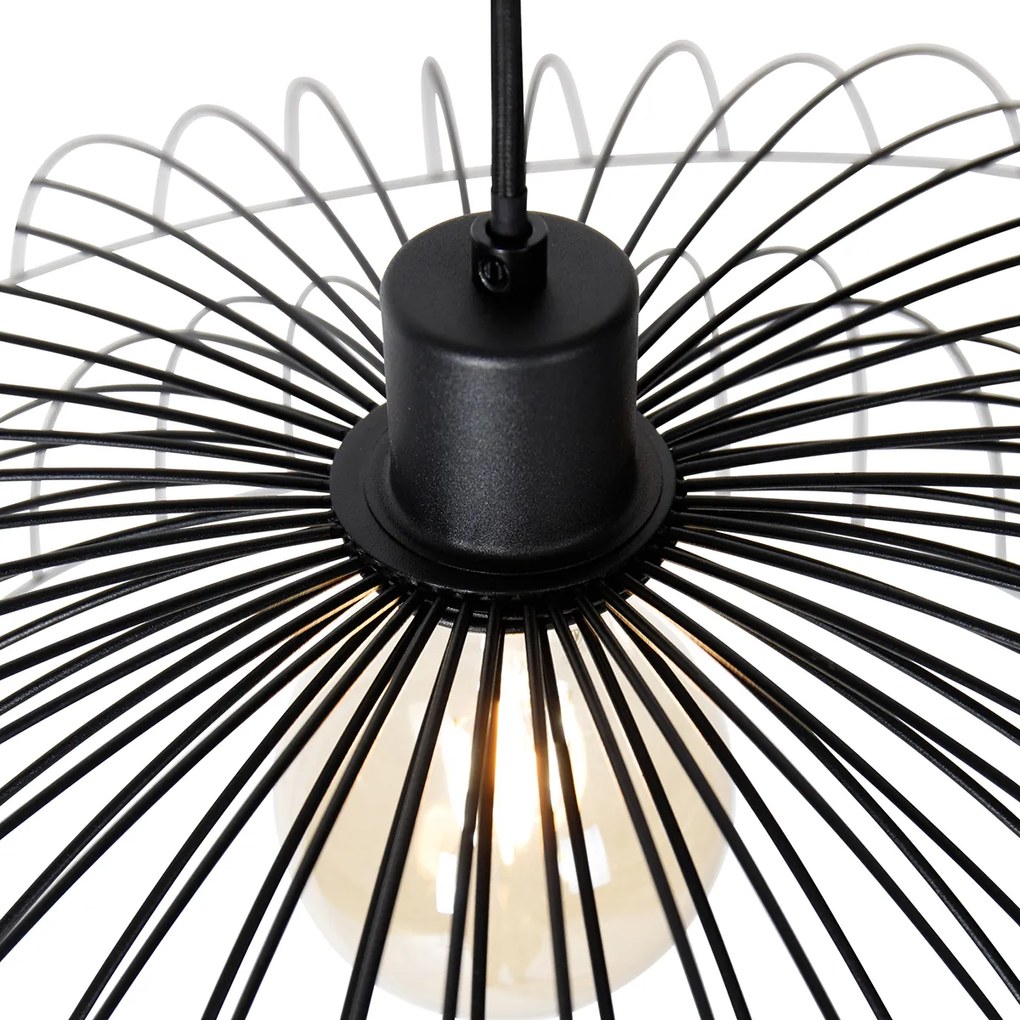 Inteligentné závesné svietidlo čierne 66 cm vrátane Wifi G95 - Pua