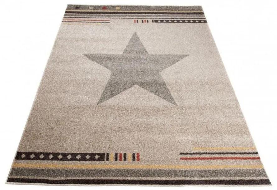 Kusový koberec Hviezda béžový 2 160x220cm