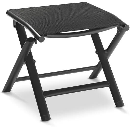 LIVARNO home Hliníková skladacia stolička Houston, čierna/antracitová  (100371199)