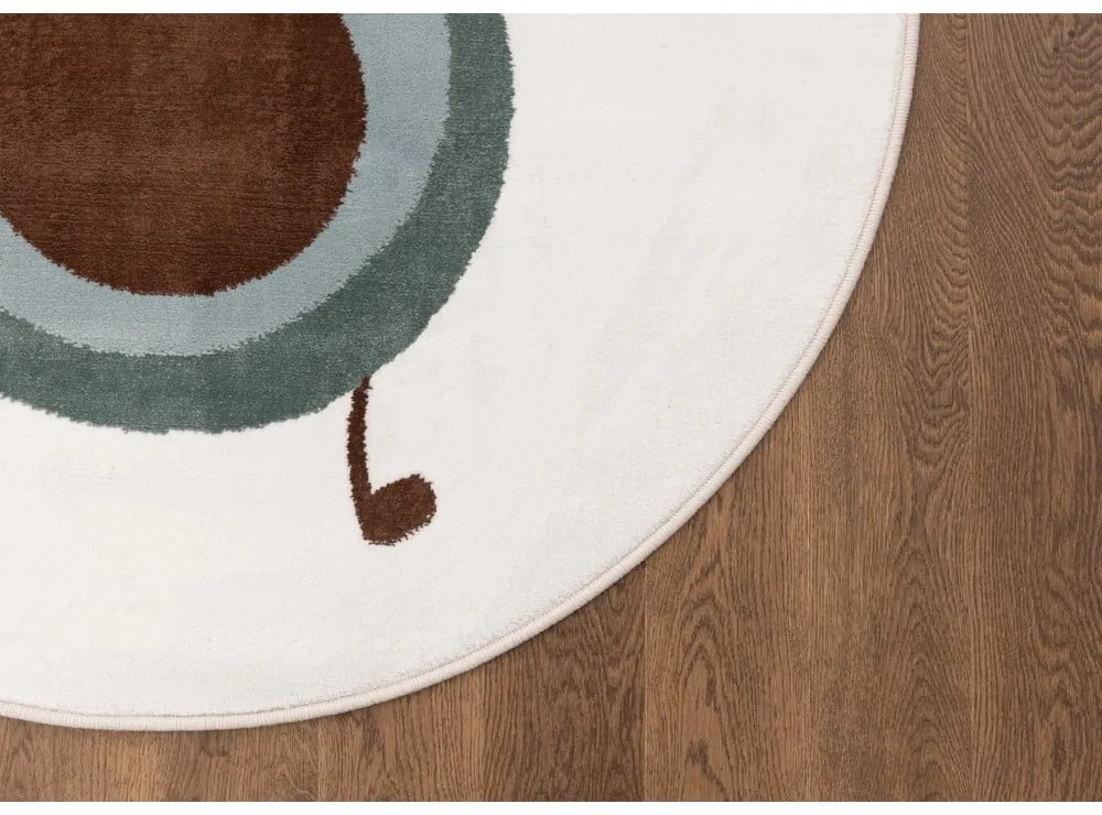 Detský koberec v mentolovej farbe/slonovinový ø100 cm Avocado Mint – FD