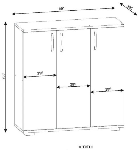 Skrinka na topánky SINEM 93x89 cm hnedá/biela