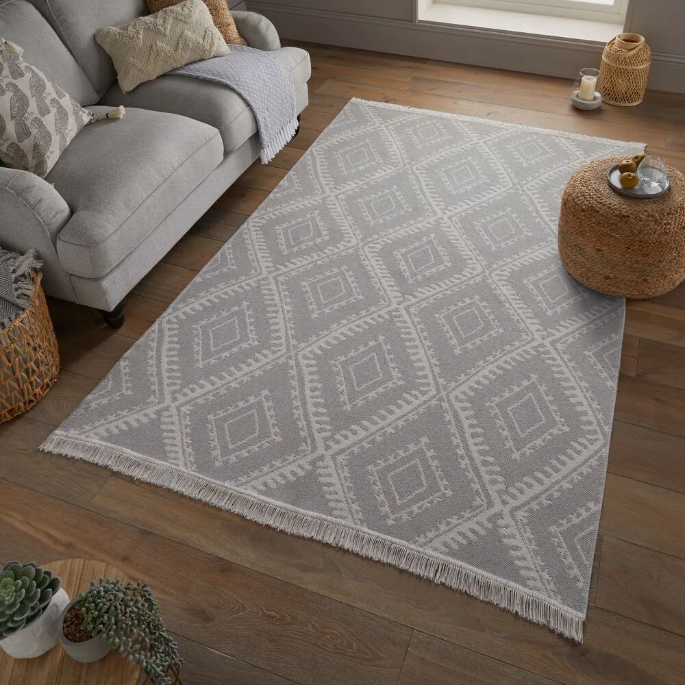 Flair Rugs koberce Kusový koberec Deuce Alix Recycled Rug Grey - 80x150 cm