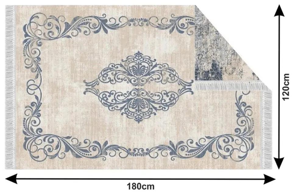 Tempo Kondela Obojstranný koberec, vzor/modrá, 120x180, GAZAN