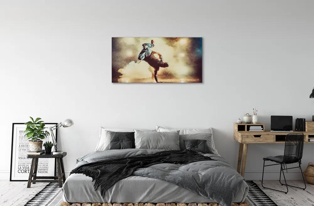 Obraz canvas Muž dym tanec 140x70 cm