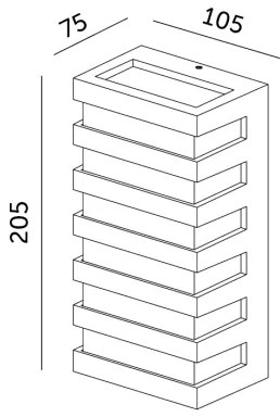 LED Vonkajšie nástenné svietidlo ENTERA P LED/10W/230V 4000K IP54