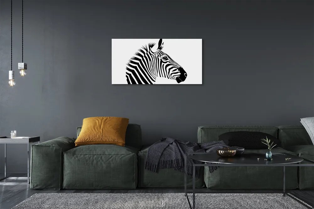 Obraz na plátne ilustrácie zebra 120x60 cm