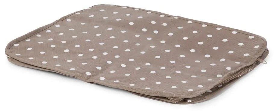 Malý béžový box na uloženie oblečenia Compactor Dots