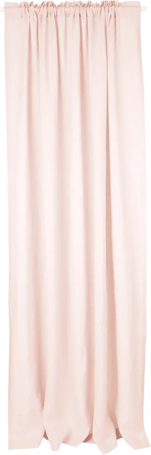 Ľanový záves púdrovo ružová 140/300 cm 180 cm