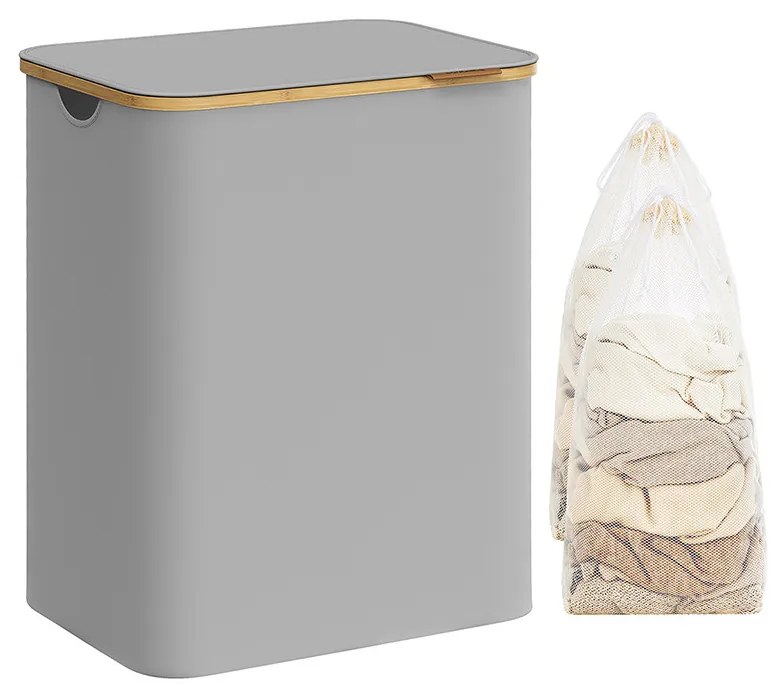 Plastový kôš na bielizeň, sivý