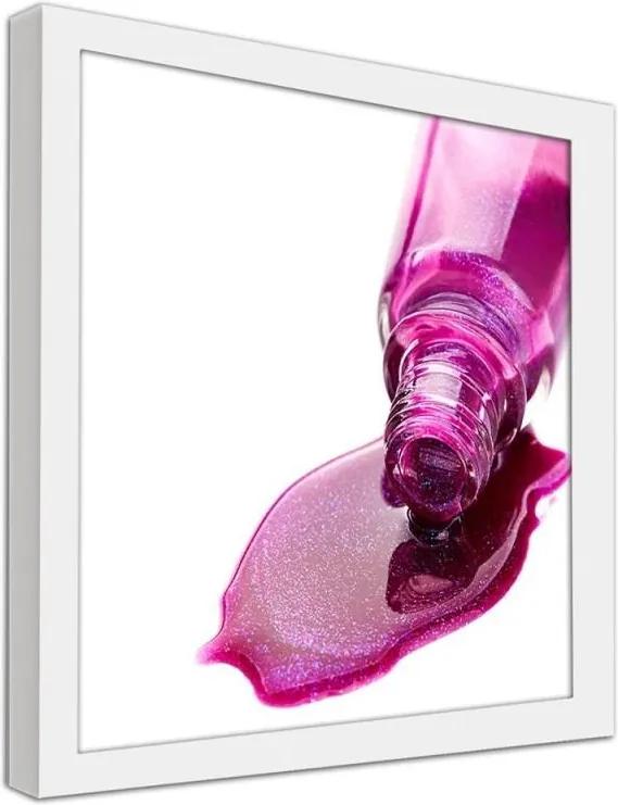 CARO Obraz v ráme - Purple Varnish Biela 20x20 cm