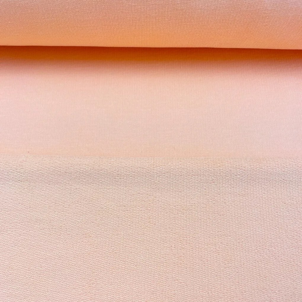 Teplákovina s lycrou Gold - Oranžová Peach Fuzz