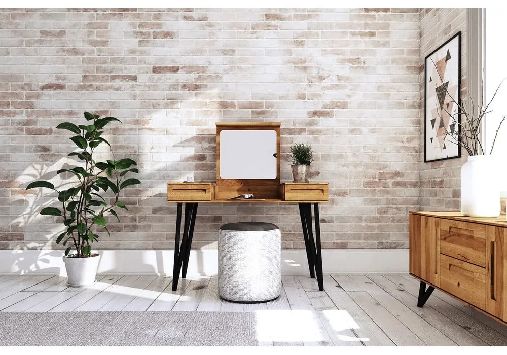 Toaletný stolík z dubového dreva 120x53 cm Golo - The Beds